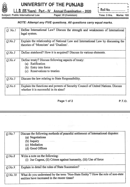 LL.B-Part-4-Public-International-Law-Past-Paper-2020