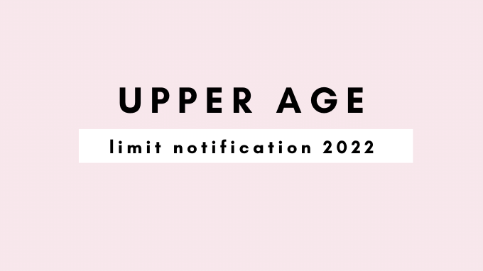 upper age limit notification Punjab 2022