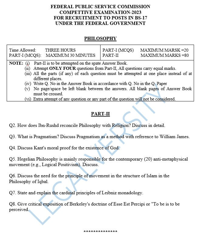 CSS Philosophy Paper 2023 Legalversity