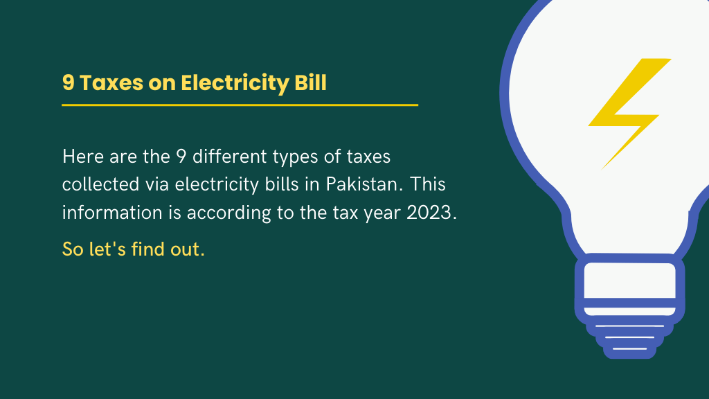 Different Types of Taxes Collected via Electricity Bills