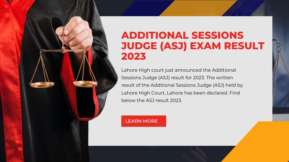 Additional Sessions Judge (ASJ) Exam Result 2023 Annouced