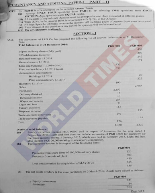 CSS Accounting & Auditing Paper-I 2024_1