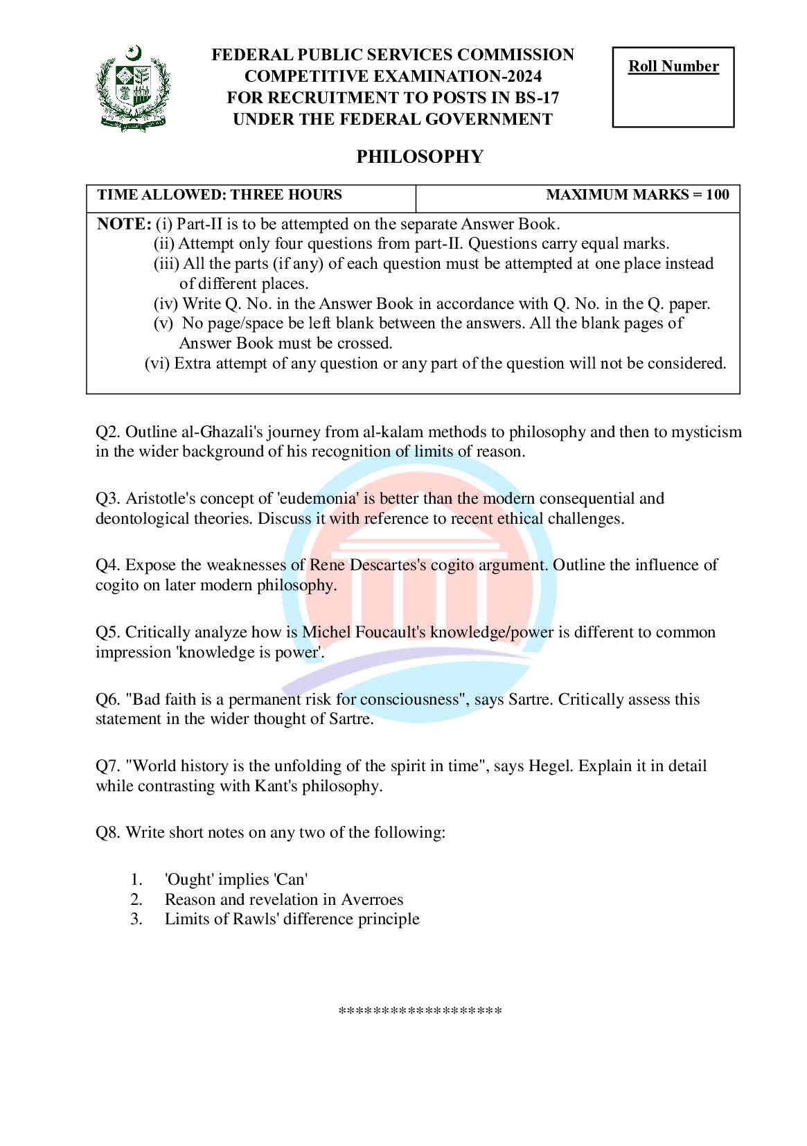 CSS Philosophy Paper 2024 Legalversity