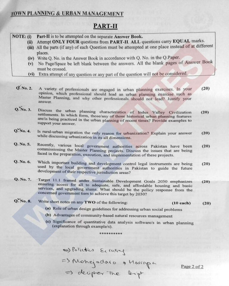 CSS Town Planning Urban Management Paper 2024 Legalversity   CSS Town Planning Urban Management Paper 2024 768x960 