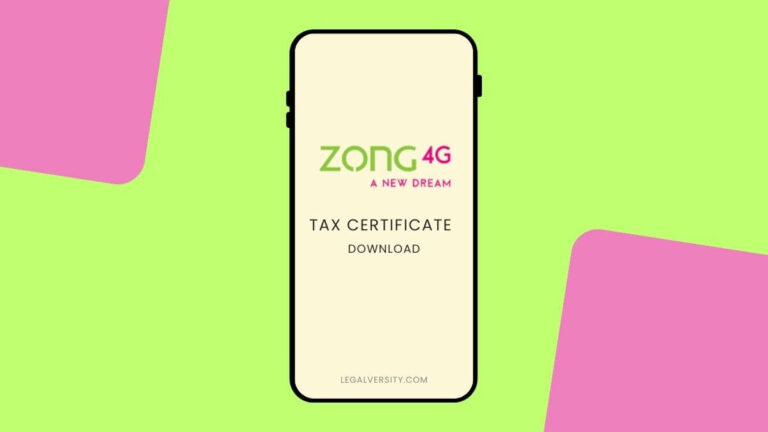 How to Get Zong Tax Certificate