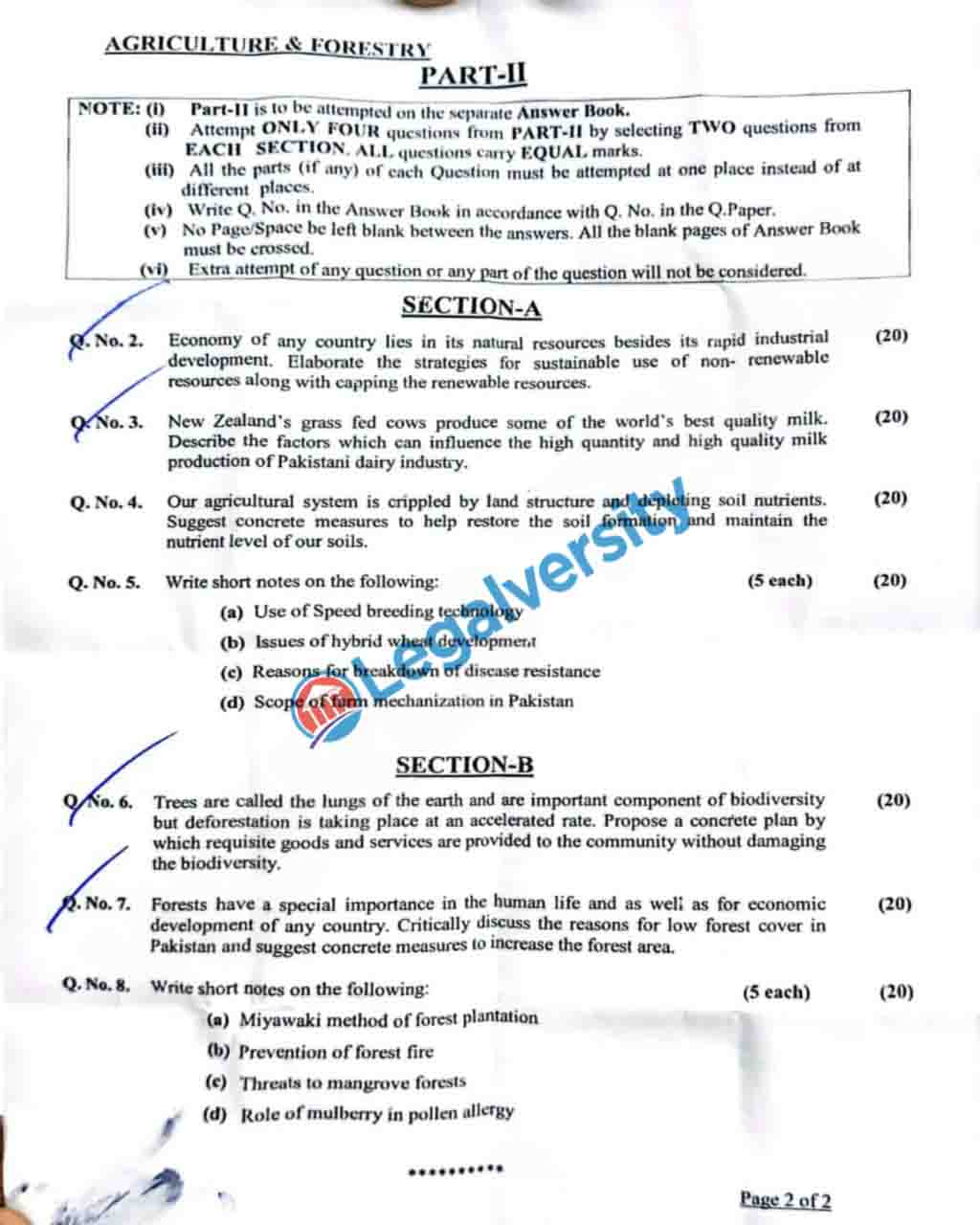 CSS Agriculture & Forestry Paper 2025