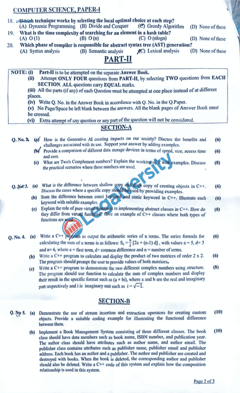 CSS Computer Science Paper-I 2025 (1)