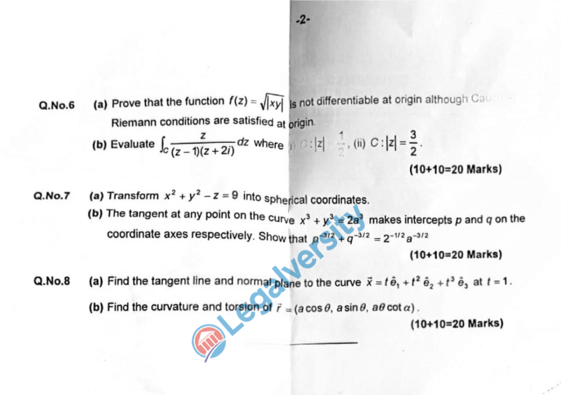 PMS Mathematics Past Paper-I 2024 -1