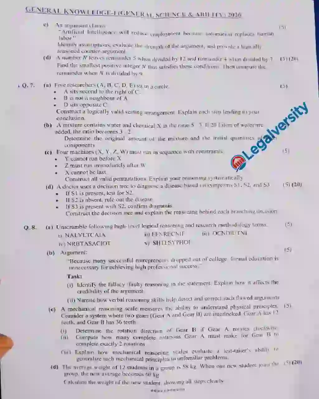 CSS General Science & Ability Paper 2026 -2