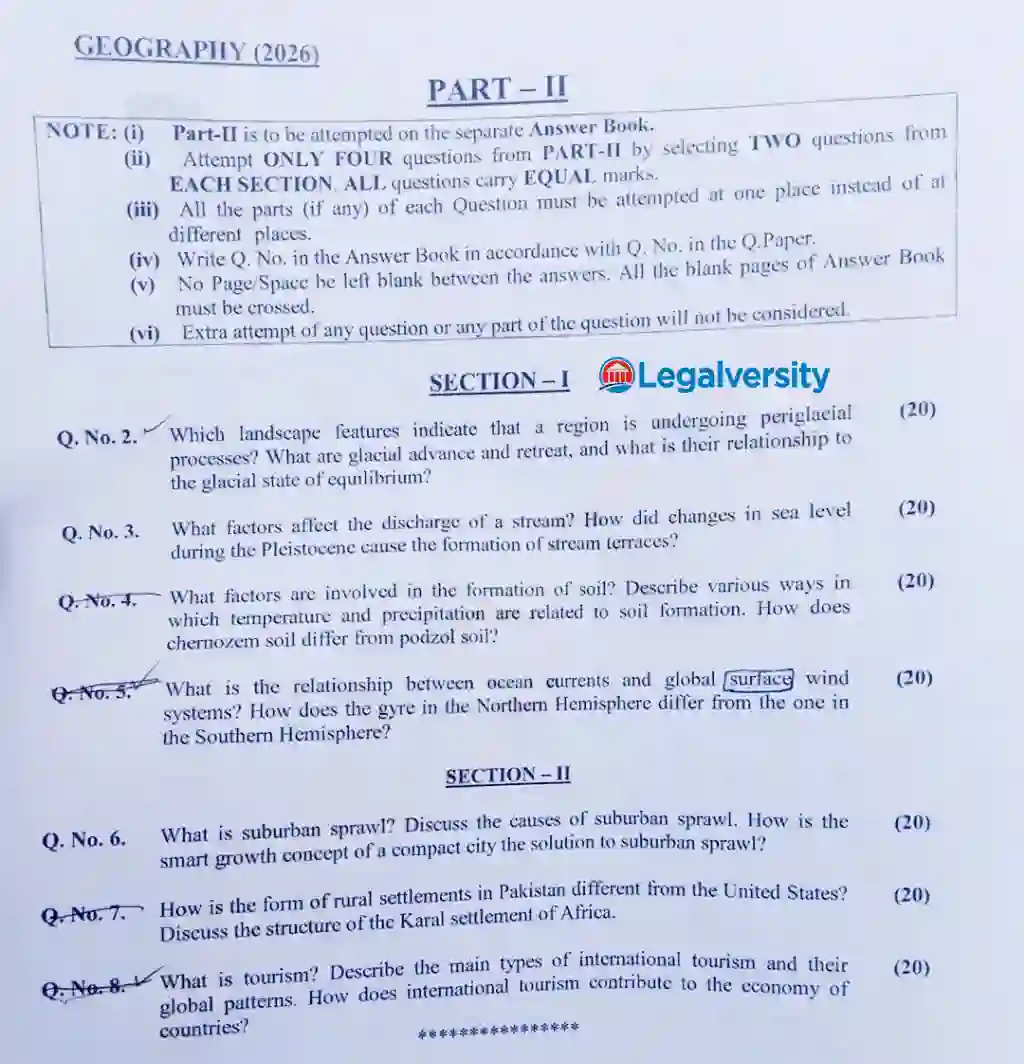 CSS Geography Paper 2026