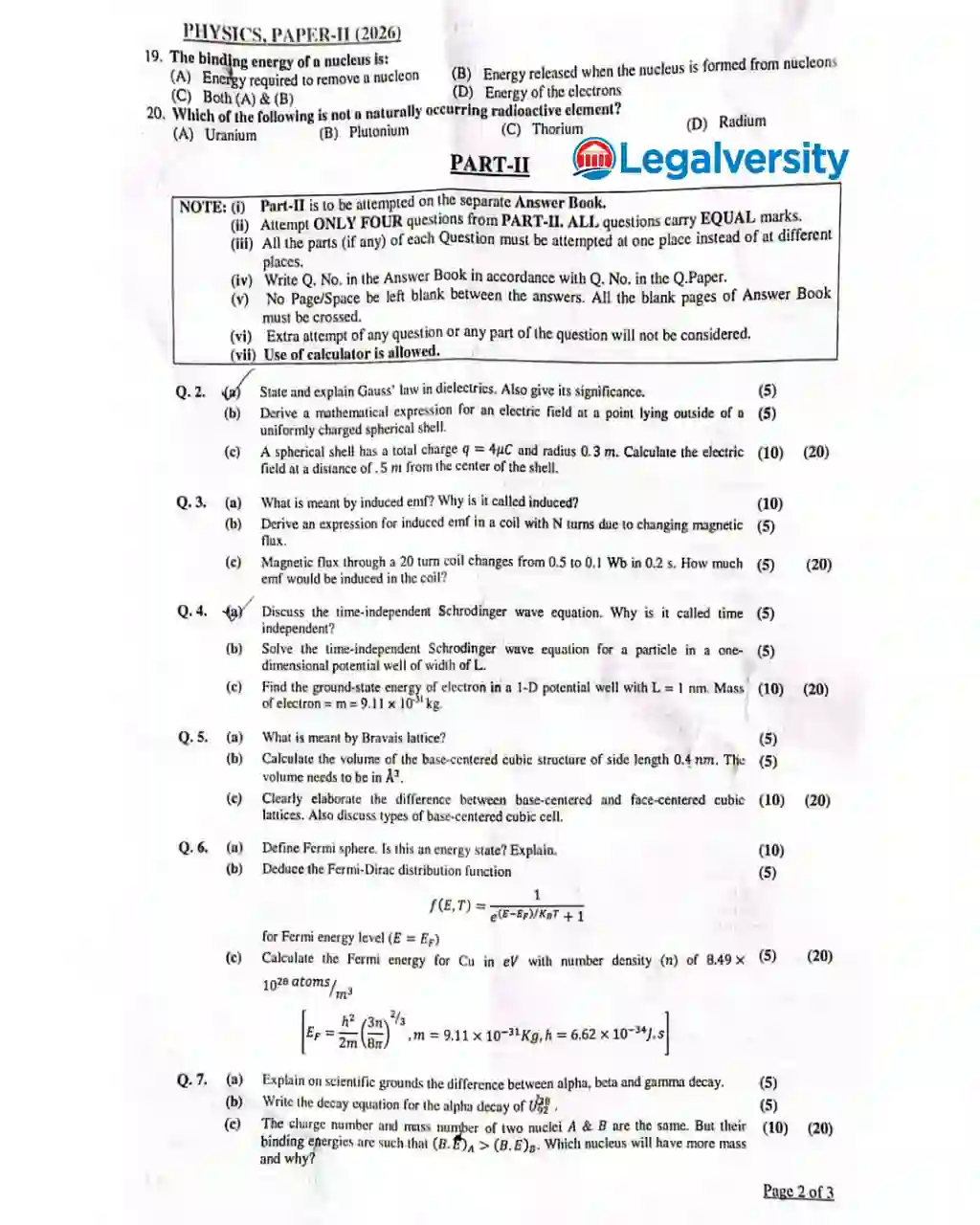 CSS Physics Paper-II 2026 -1