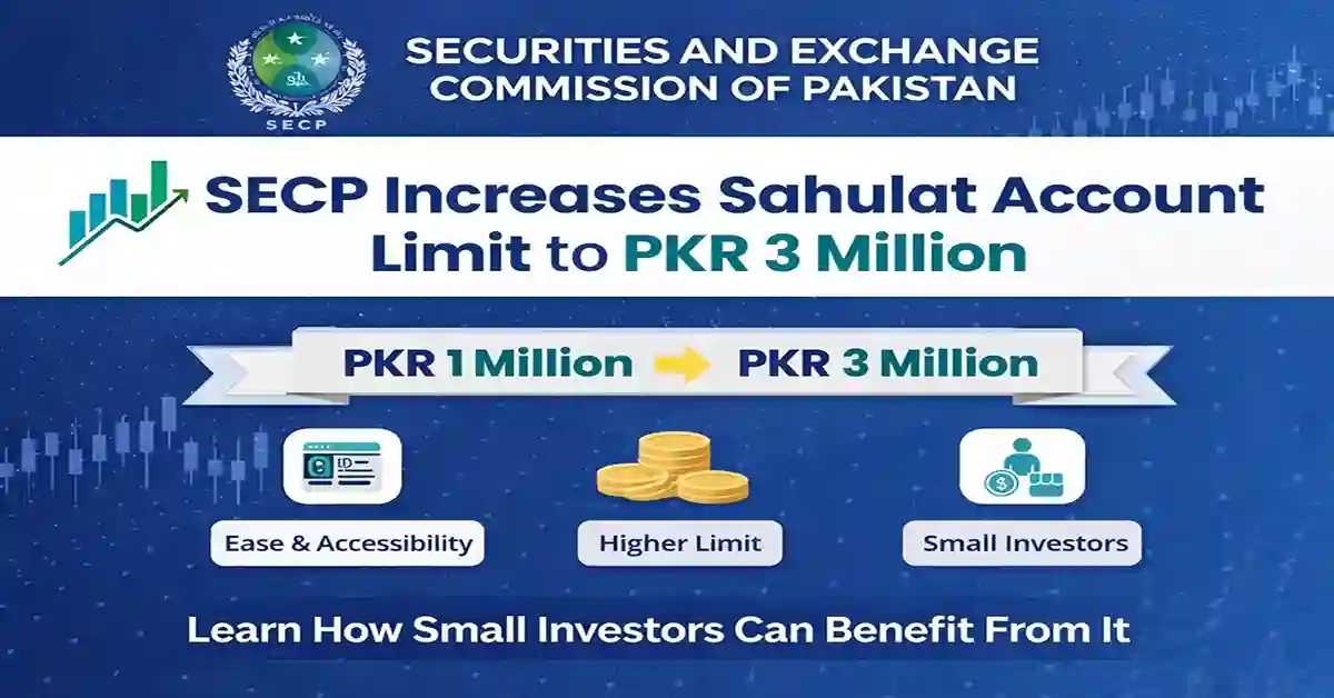SECP Increases Sahulat Account Limit to PKR 3 Million