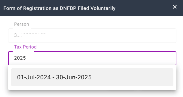 Step 3 - Choose the Period