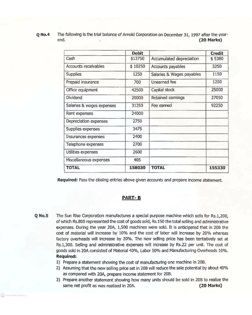 PMS Commerce Past Paper-I 2025 -3