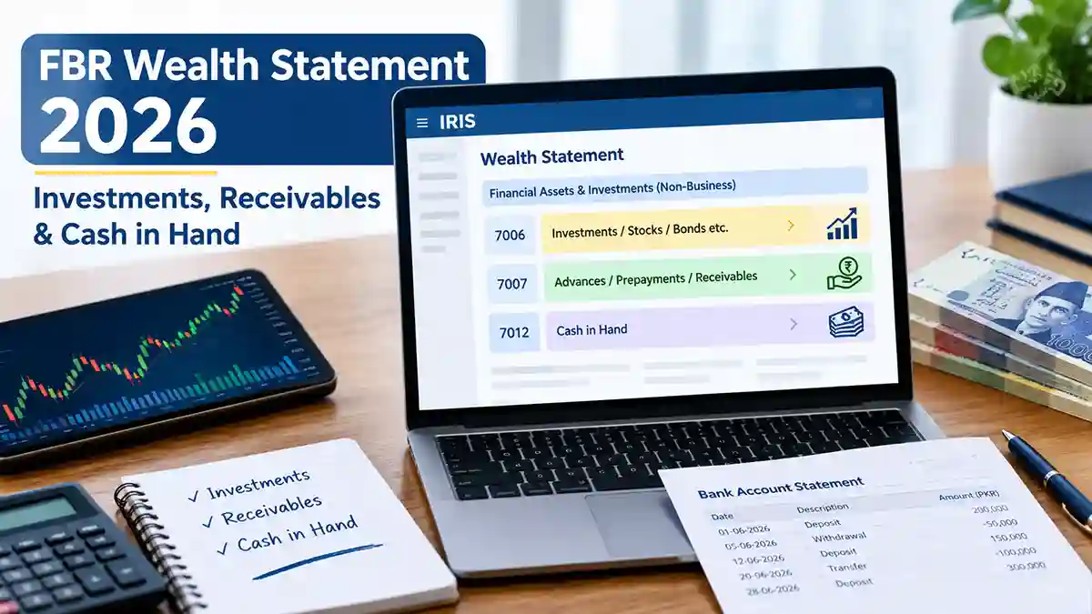 How to Declare Investments, Receivables and Cash in Hand